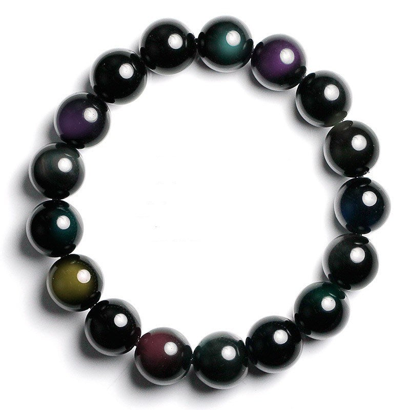 The Rainbow Eye Obsidian PI Xiu Bracelet Couple String