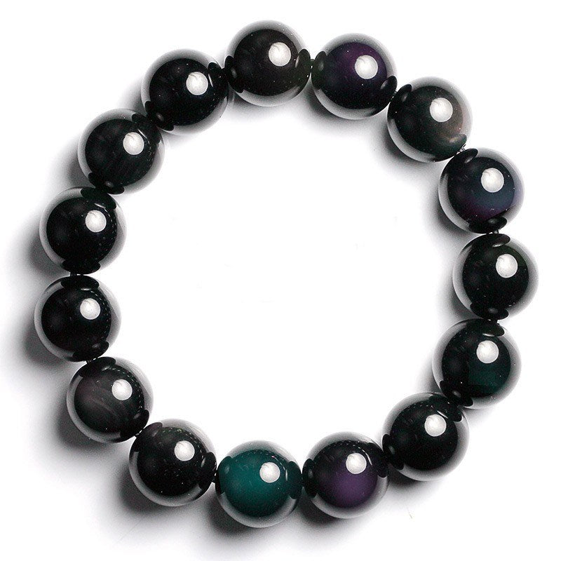 The Rainbow Eye Obsidian PI Xiu Bracelet Couple String