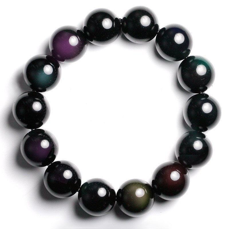 The Rainbow Eye Obsidian PI Xiu Bracelet Couple String