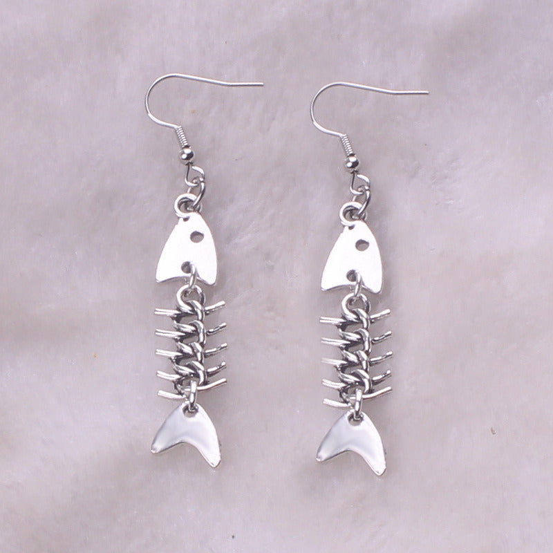 Popular New Vintage Simple Fishbone Earrings