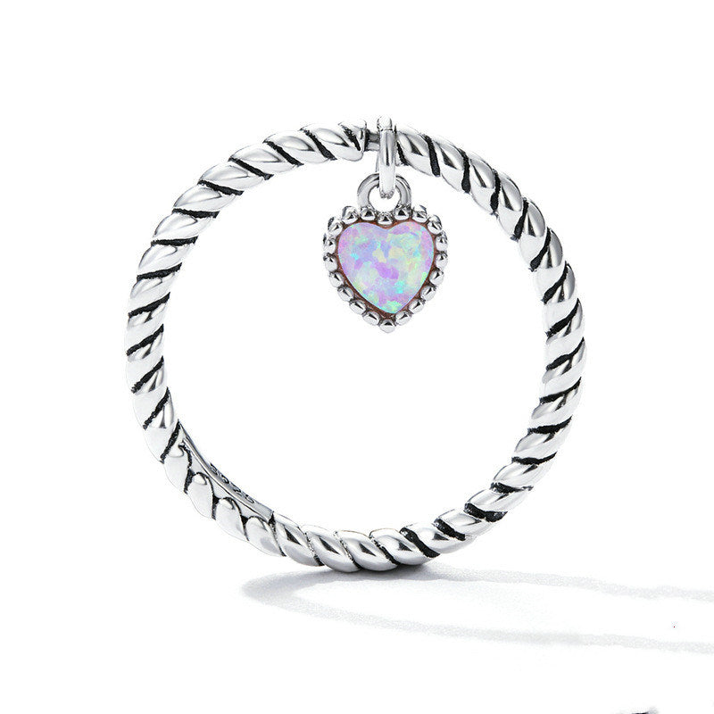 Ins Wind Opal Fried Dough Twist Ring Wall Ring Handwear