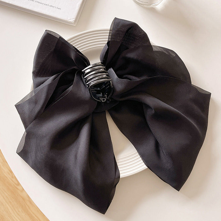 French Satin Super Multi Layer Bow Ribbon Hairpin