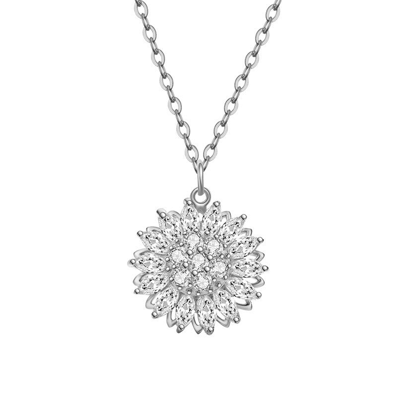 Rotating Sunflower Necklace Women's Fashion Luxury