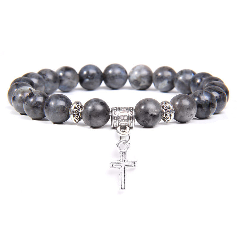 Black Agate Beads Bracelet Fashion Volcanic Rock Beaded Bracelet