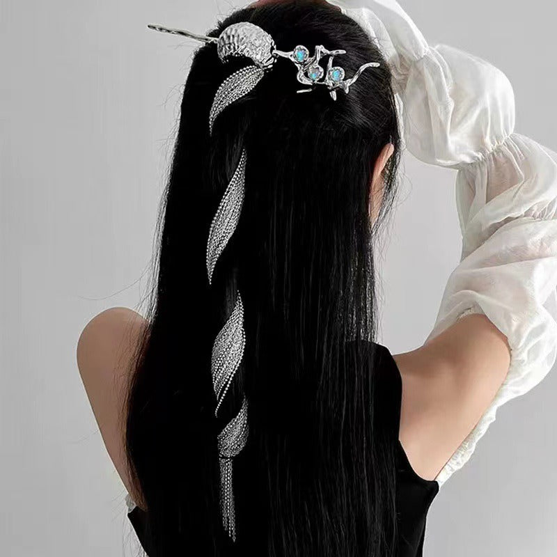 Unique Personality Niche Design Trendy Ponytail Back Head Headgear