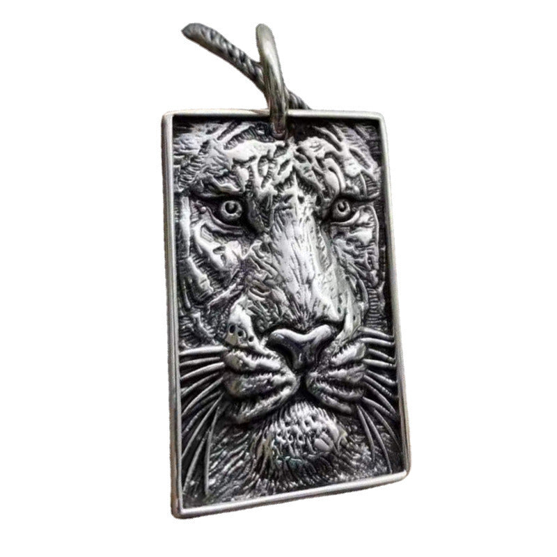 Men's Tiger Worn S925 Sterling Silver Pendant