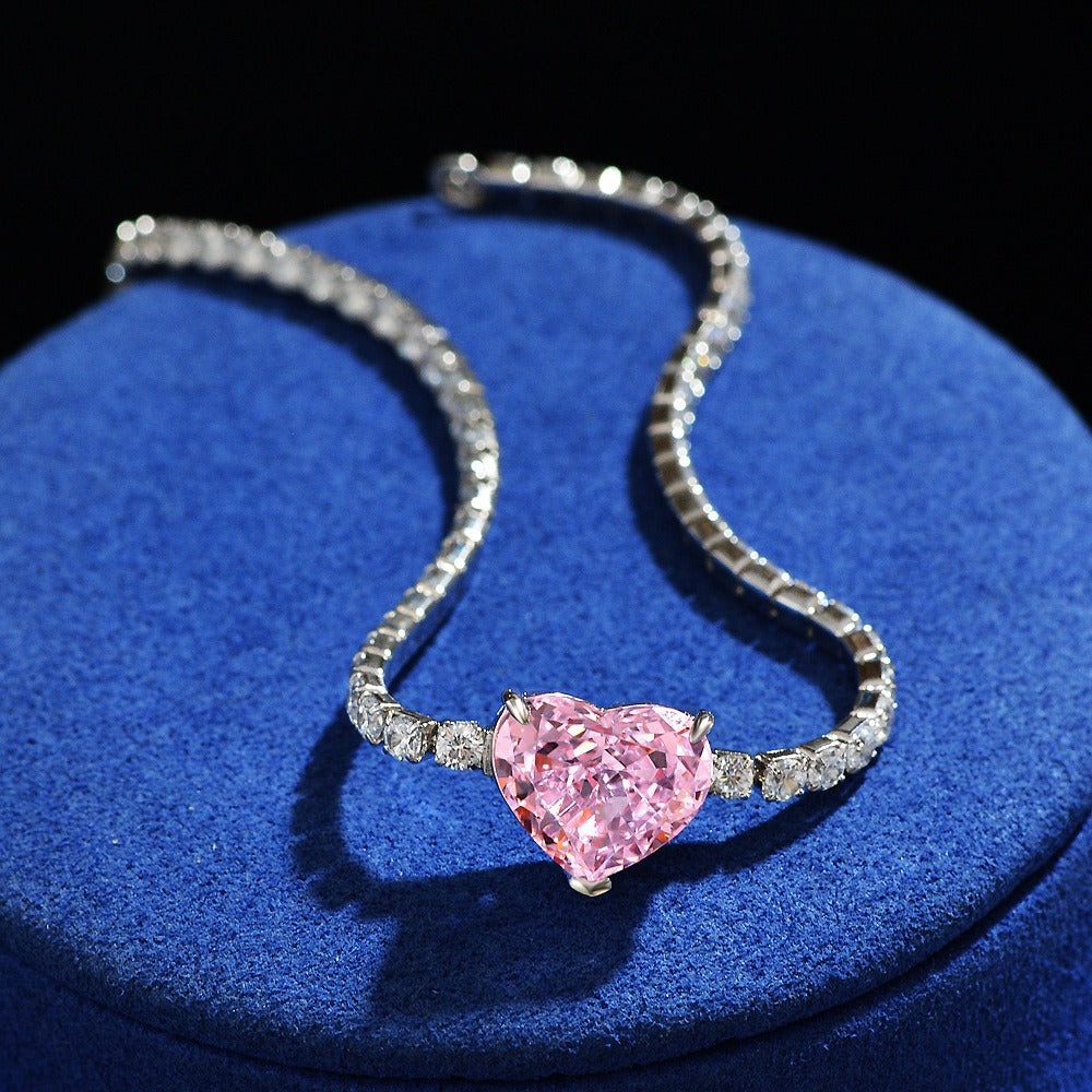 Luxury Fashion Heart-shaped High Carbon Diamond Jewelry