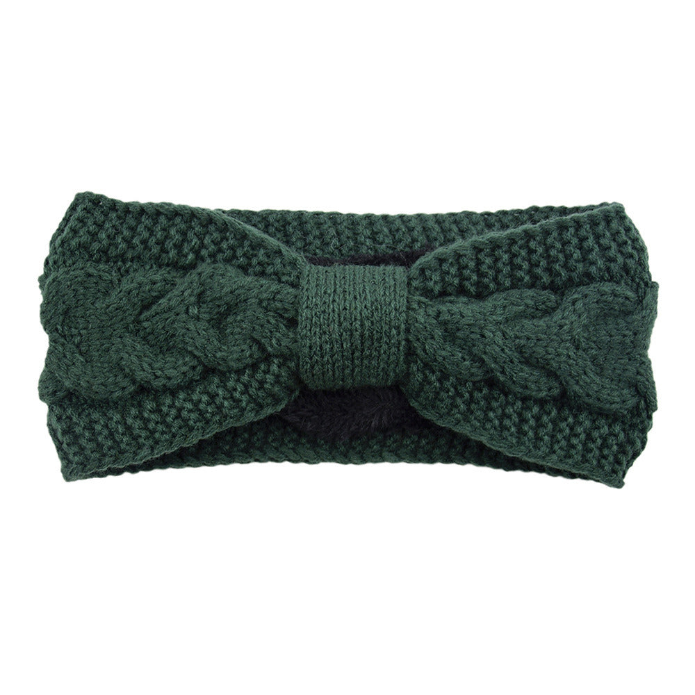 Fleece Knitted Headband Twist Bow Headband