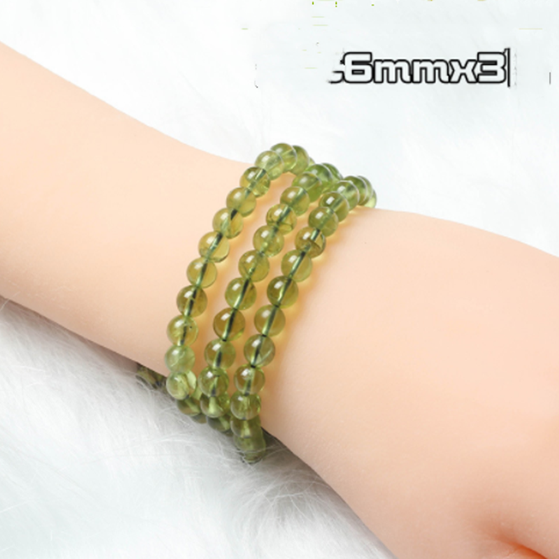 Women's Peridot Ice Green Crystal Bracelet