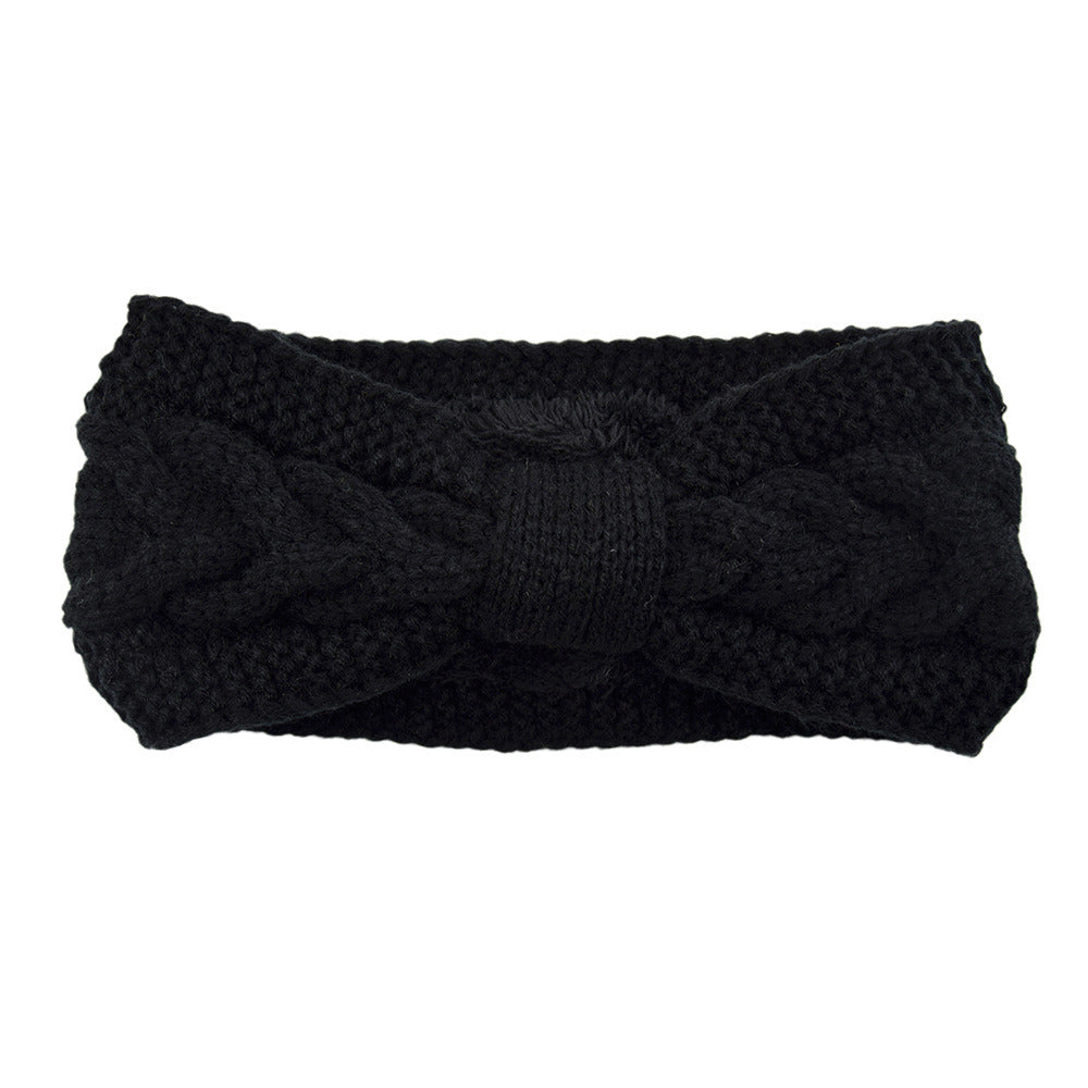 Fleece Knitted Headband Twist Bow Headband