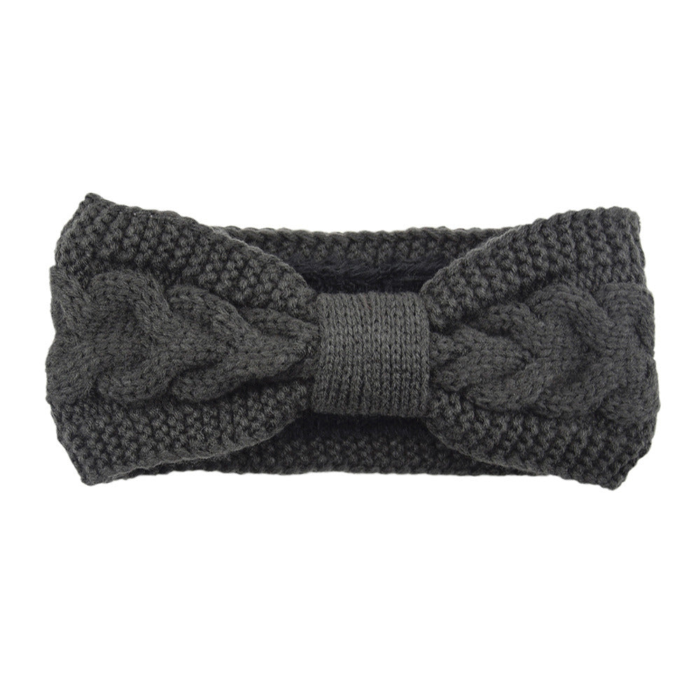 Fleece Knitted Headband Twist Bow Headband