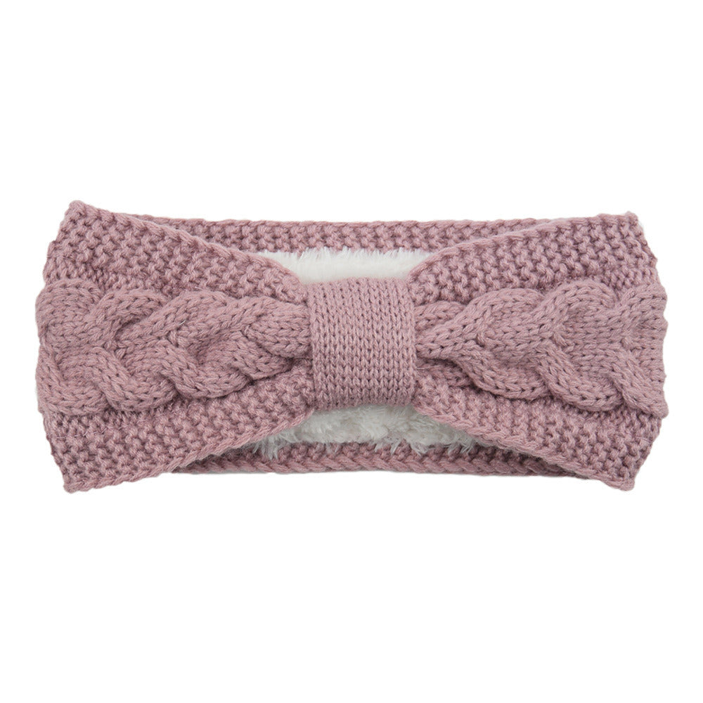 Fleece Knitted Headband Twist Bow Headband