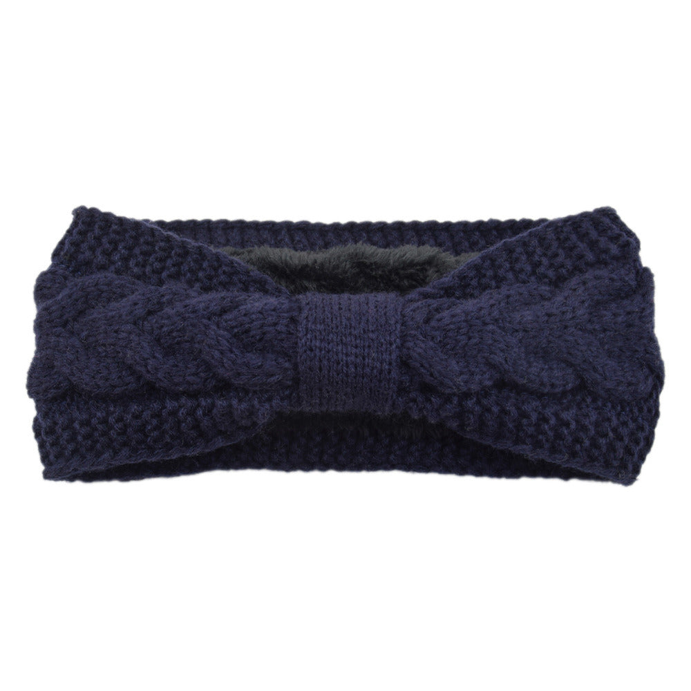 Fleece Knitted Headband Twist Bow Headband