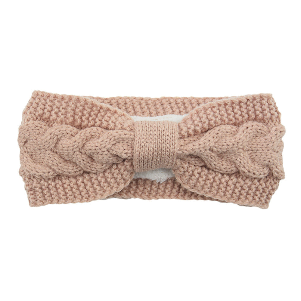 Fleece Knitted Headband Twist Bow Headband