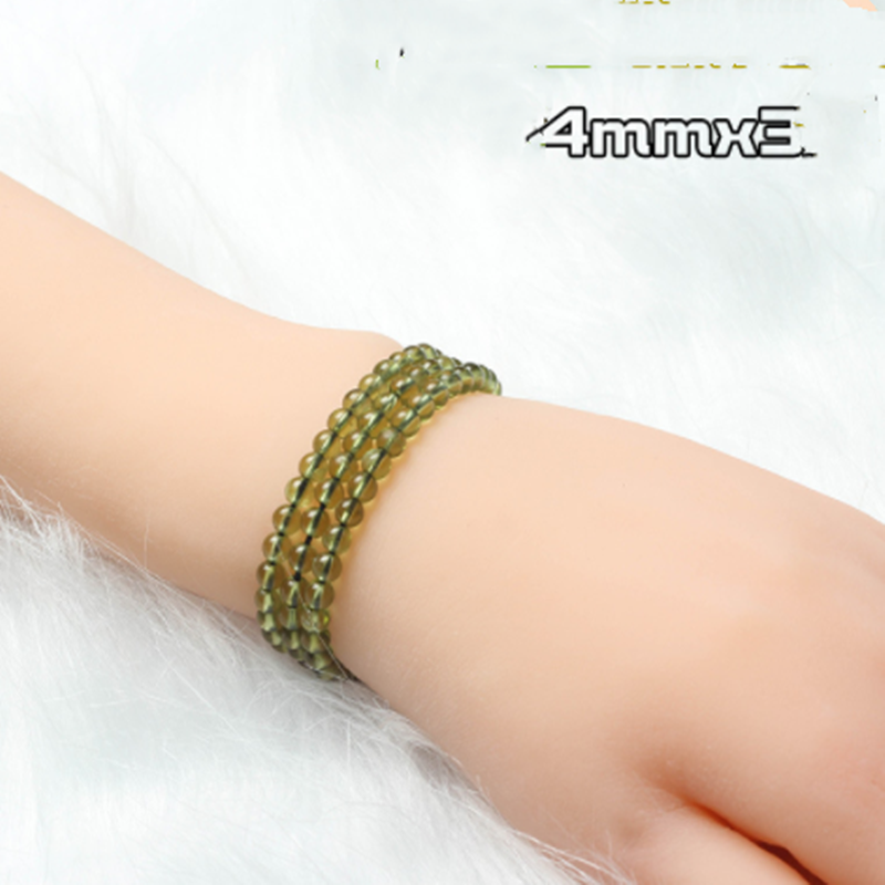 Women's Peridot Ice Green Crystal Bracelet