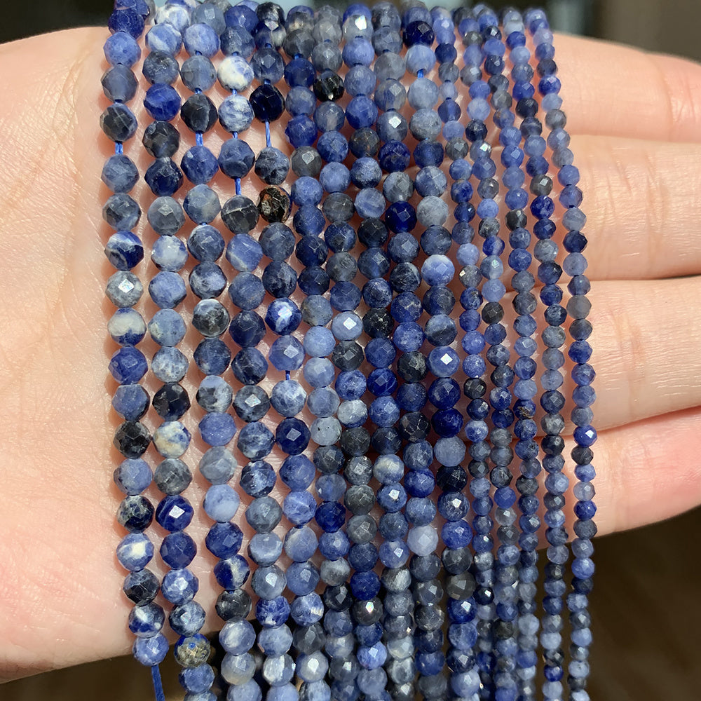 Lapis Lapis Hard Cut Faceted Loose Beads