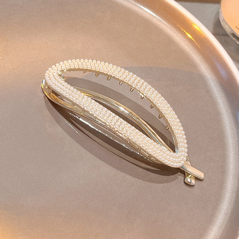 Sparkling Delicate Round Curved Hair Buckle Clip