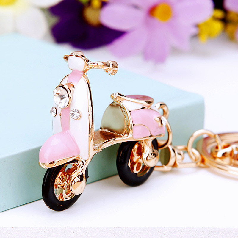 Creative Water Drill Electric Bicycle Car Key Ring