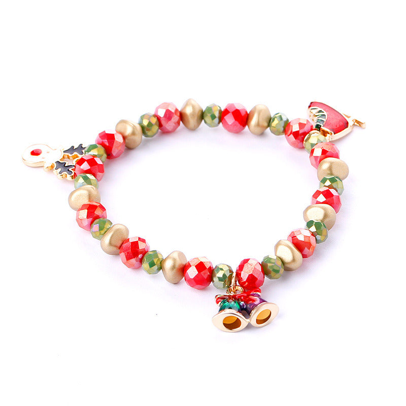 Christmas Snowflake Candy Bead Bracelet