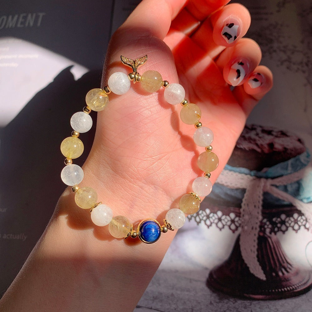 Natural Blondie Blue Moonlight Blue Crystal Bracelet