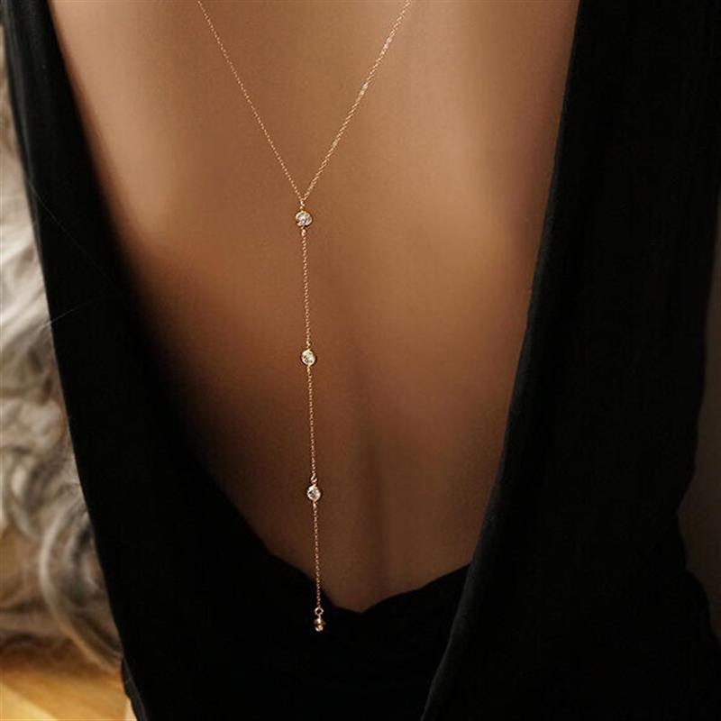 Jewelry Fashion Simple Water Drop Back Chain