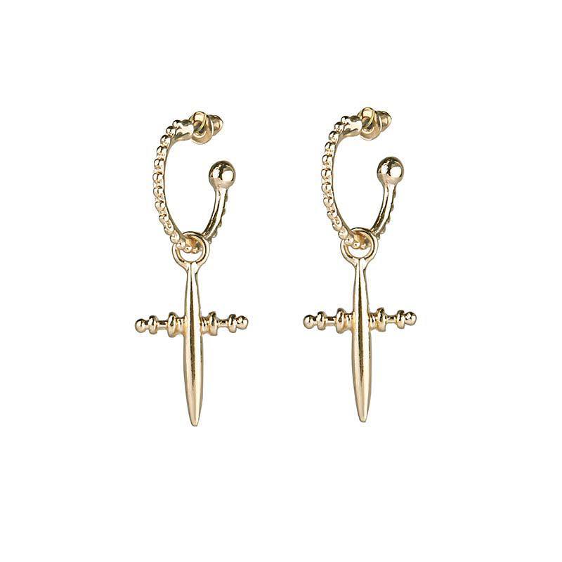 Simple Cross Earrings Women's Graceful And Cute Metal Earrings