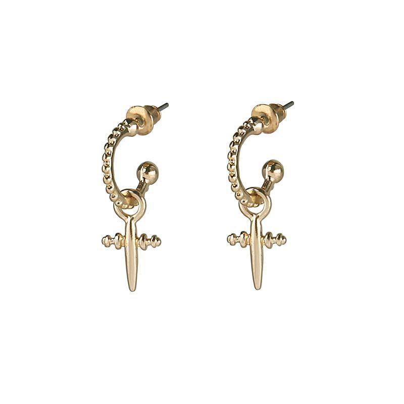 Simple Cross Earrings Women's Graceful And Cute Metal Earrings