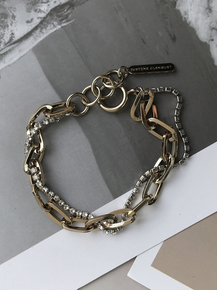 Simple Metal Gold Plated Chain Link Bracelet