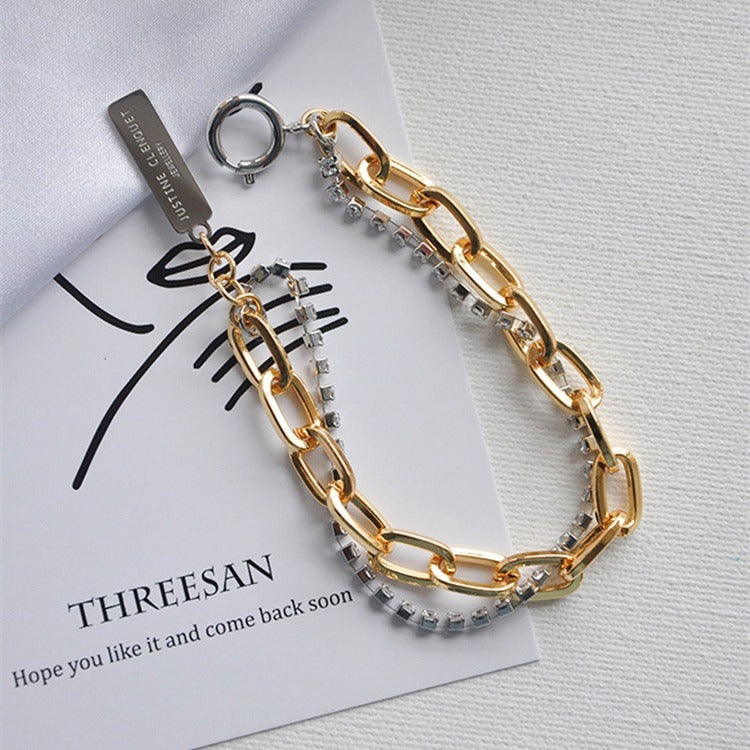 Simple Metal Gold Plated Chain Link Bracelet