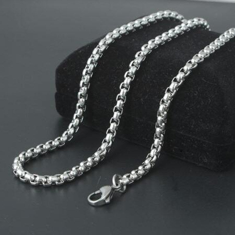 T304 Stainless Steel Square Pearl Chain Titanium Steel