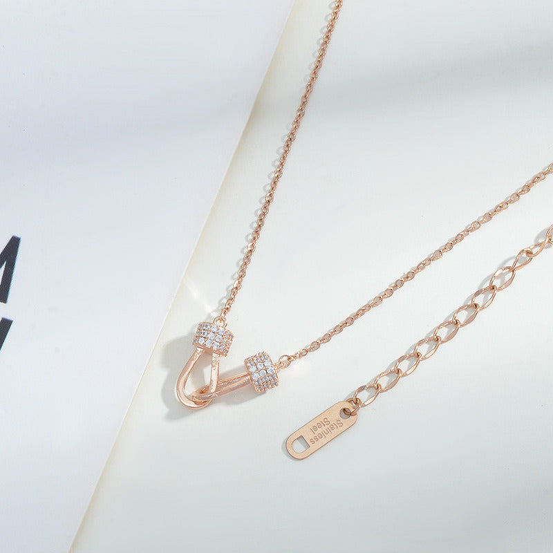 Women's Fashion Bow Micro-set Zircon Necklace