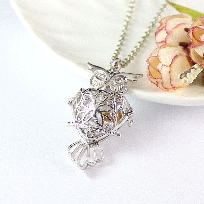 Transparent Glass Ball Empty Bottle Necklace