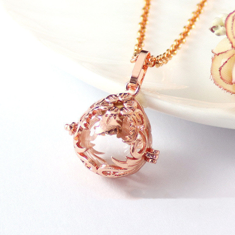 Transparent Glass Ball Empty Bottle Necklace