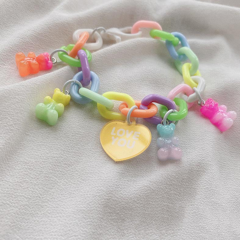 Schoolgirl's Soft Cute Gummy Bear Bracelet