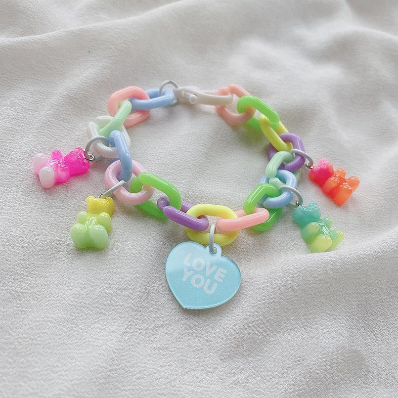 Schoolgirl's Soft Cute Gummy Bear Bracelet