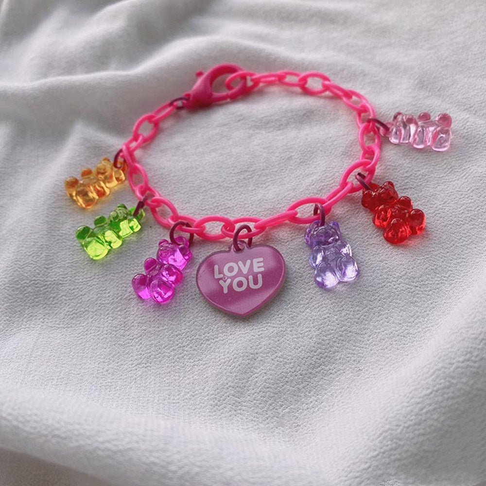 Schoolgirl's Soft Cute Gummy Bear Bracelet