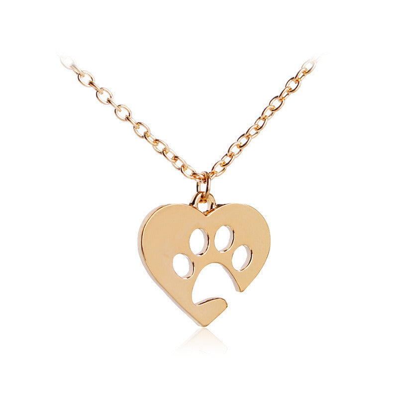 Hollow Heart Necklace Short Collarbone Chain