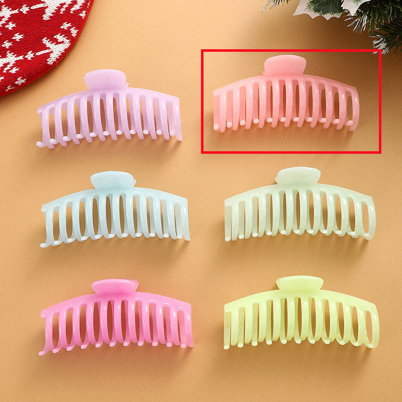 European And American Fluorescent Large Hair Claw Clip Female Headwear