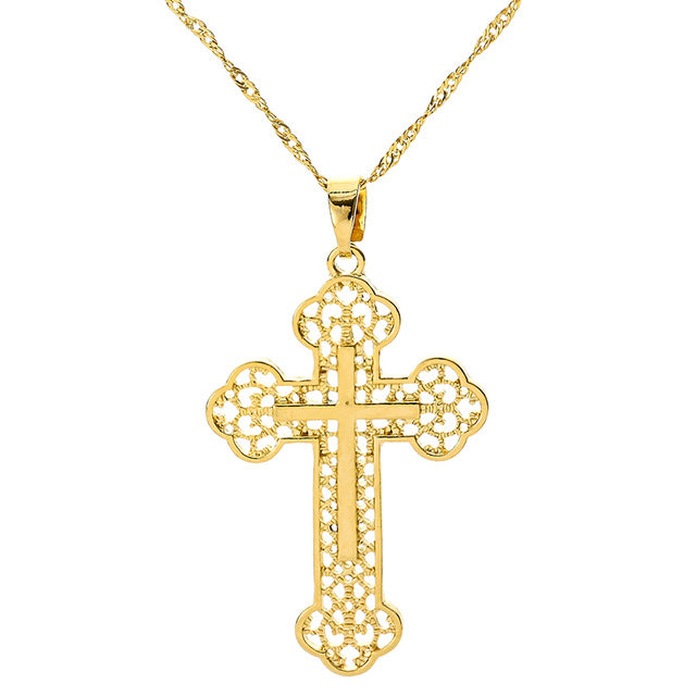 Fashion Cross Chain Necklace Women Neckwear