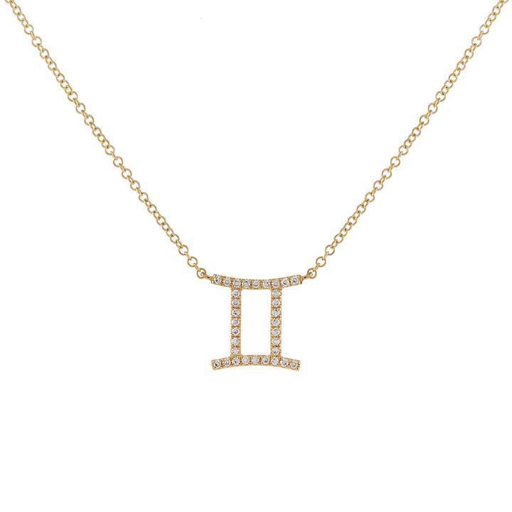 Fashion Simple Zodiac Zircon Necklace Set