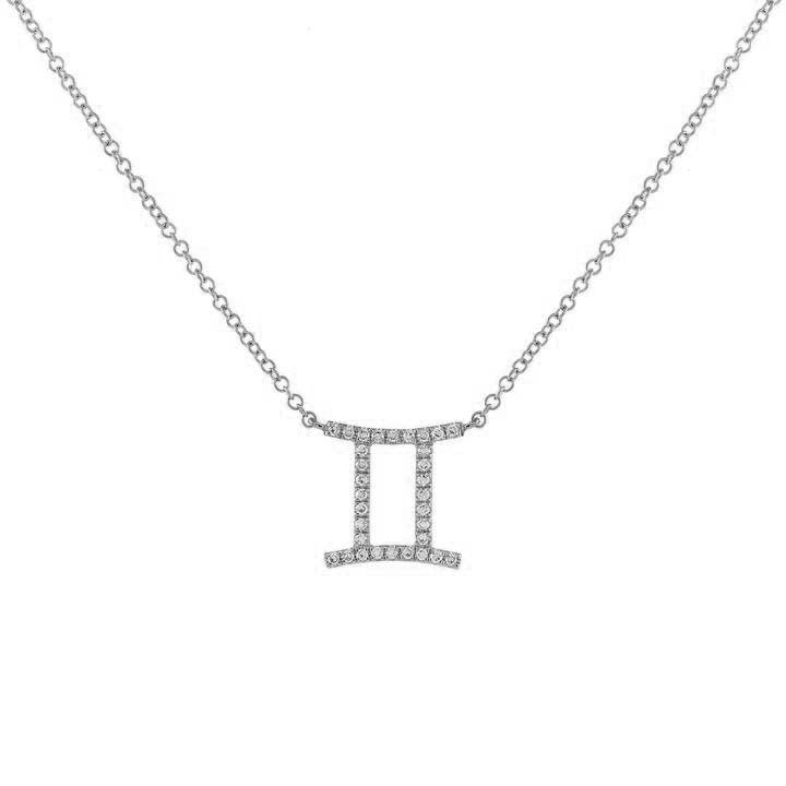 Fashion Simple Zodiac Zircon Necklace Set