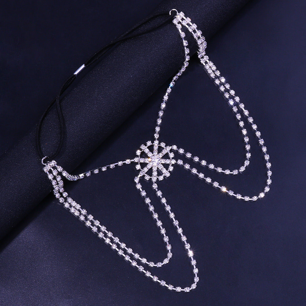 Ornament Christmas Shiny Snowflake Leg Chain