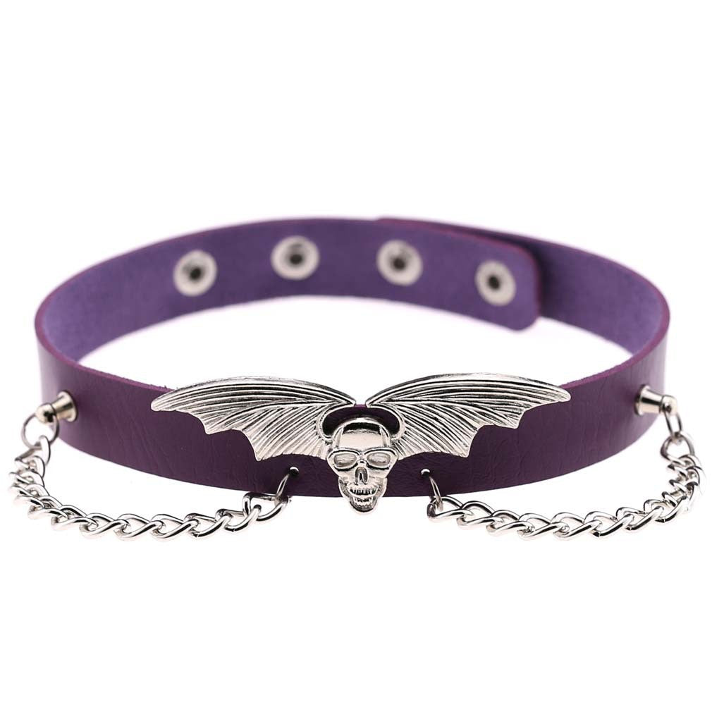 Punk Halloween Christmas Necklace Animal Bat Wings