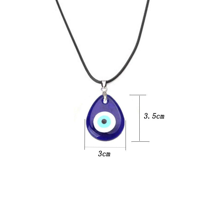 Devil's Eye Turkish Blue Eye Glass Pendant Necklace