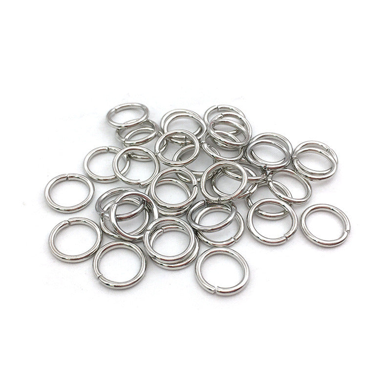 100 O-shaped Rings Multiple Sizes Broken Ring Single Circle Iron Hoop C- Ring Connection Ring DIY Ornament Accessories