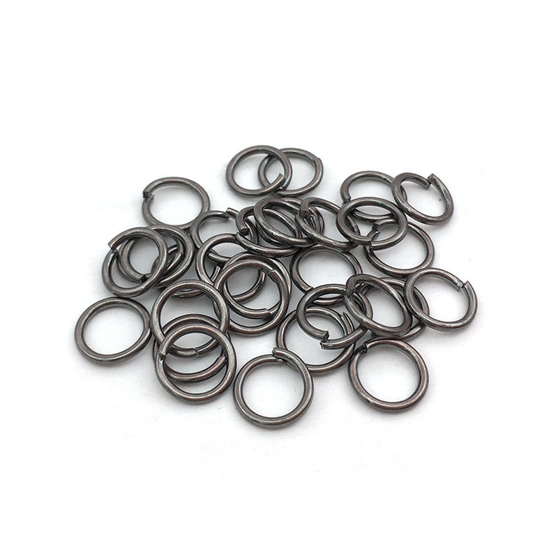 100 O-shaped Rings Multiple Sizes Broken Ring Single Circle Iron Hoop C- Ring Connection Ring DIY Ornament Accessories