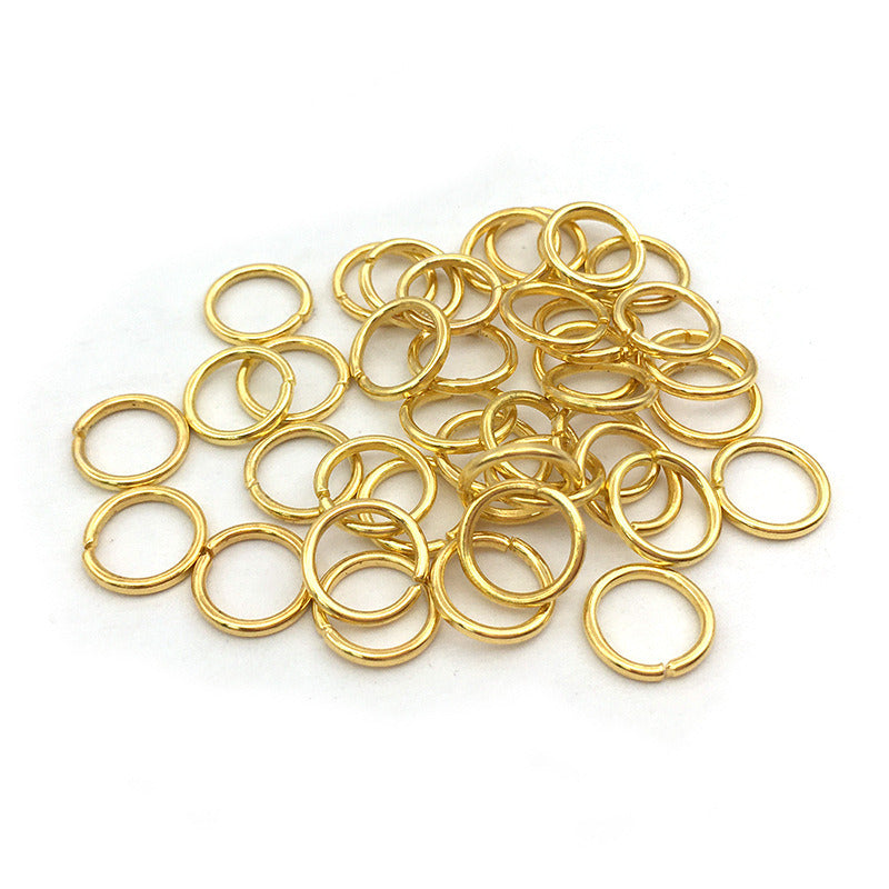 100 O-shaped Rings Multiple Sizes Broken Ring Single Circle Iron Hoop C- Ring Connection Ring DIY Ornament Accessories