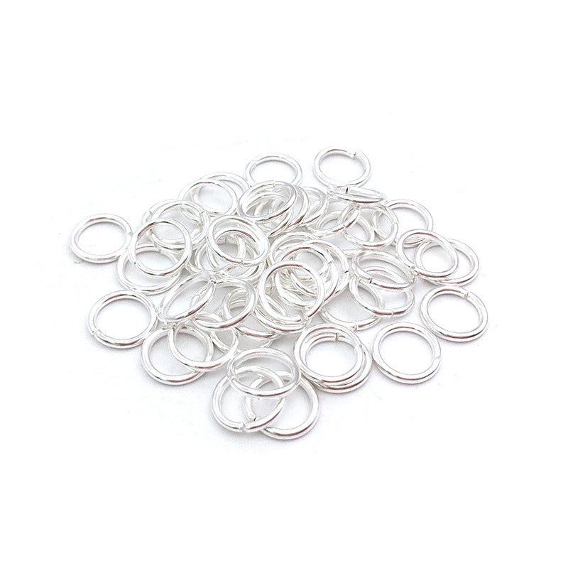 100 O-shaped Rings Multiple Sizes Broken Ring Single Circle Iron Hoop C- Ring Connection Ring DIY Ornament Accessories