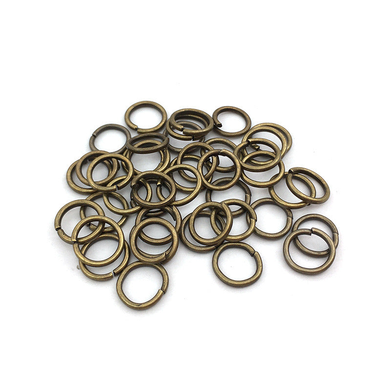 100 O-shaped Rings Multiple Sizes Broken Ring Single Circle Iron Hoop C- Ring Connection Ring DIY Ornament Accessories