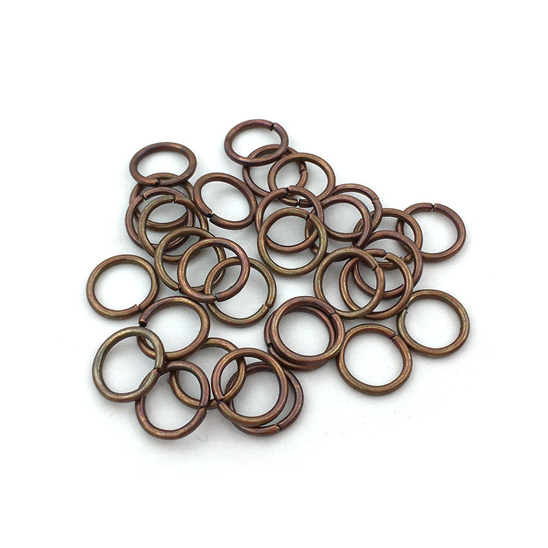 100 O-shaped Rings Multiple Sizes Broken Ring Single Circle Iron Hoop C- Ring Connection Ring DIY Ornament Accessories